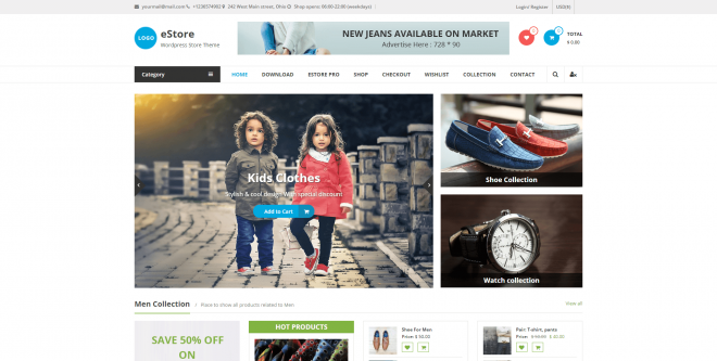 eStore | Best Free WooCommerce WordPress Themes